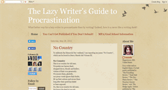 Desktop Screenshot of lazywritersguidetoprocrastination.blogspot.com