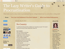 Tablet Screenshot of lazywritersguidetoprocrastination.blogspot.com