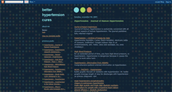 Desktop Screenshot of better-hypertension-cures.blogspot.com