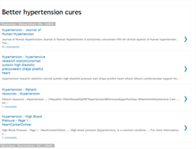 Tablet Screenshot of better-hypertension-cures.blogspot.com