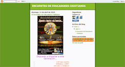 Desktop Screenshot of encuentrodeeducadorescristianos.blogspot.com