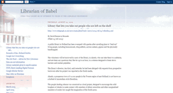 Desktop Screenshot of librarianofbabel.blogspot.com