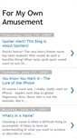 Mobile Screenshot of formyownamusement.blogspot.com
