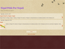 Tablet Screenshot of nepalpridefornepali.blogspot.com