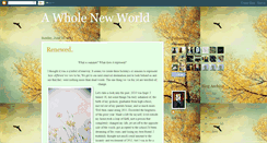 Desktop Screenshot of mywholenewworldblog.blogspot.com