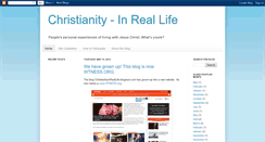Desktop Screenshot of christianityinreallife.blogspot.com