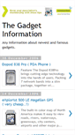 Mobile Screenshot of gadget-information.blogspot.com