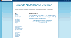 Desktop Screenshot of bekendenederlandsevrouwen.blogspot.com