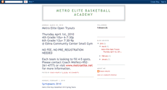 Desktop Screenshot of metroelitebasketball.blogspot.com