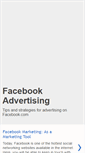 Mobile Screenshot of facebook-advertising.blogspot.com