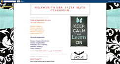 Desktop Screenshot of kyatesmathclass.blogspot.com