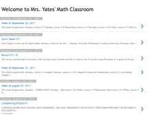 Tablet Screenshot of kyatesmathclass.blogspot.com