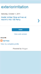 Mobile Screenshot of exteriorirritation.blogspot.com