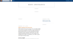 Desktop Screenshot of hdfc-insurance.blogspot.com