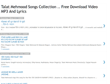 Tablet Screenshot of freedownloadtalatmehmoodsongs.blogspot.com