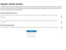 Tablet Screenshot of haydonmedia.blogspot.com