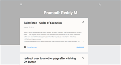 Desktop Screenshot of pramodhreddym.blogspot.com