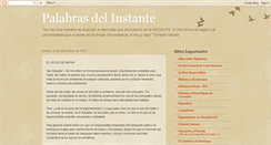 Desktop Screenshot of palabrasdelinstante.blogspot.com