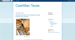Desktop Screenshot of cashmaxtexas01.blogspot.com
