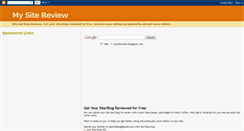 Desktop Screenshot of mysitereview.blogspot.com