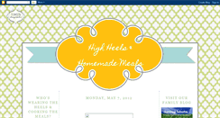 Desktop Screenshot of highheelsandhomemademeals.blogspot.com