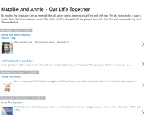 Tablet Screenshot of natalieandannie.blogspot.com