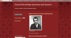 Desktop Screenshot of generalknowledgequestions.blogspot.com