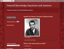 Tablet Screenshot of generalknowledgequestions.blogspot.com