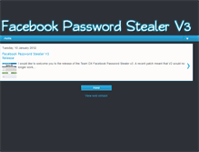 Tablet Screenshot of facebookpasswordstealerv3.blogspot.com