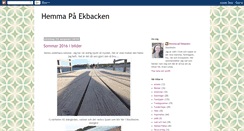 Desktop Screenshot of hemmapaekbacken.blogspot.com