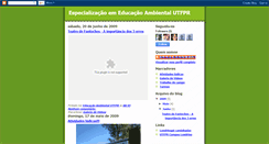 Desktop Screenshot of especializacaoeducacaoambientalutfpr.blogspot.com