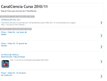 Tablet Screenshot of canalciencia.blogspot.com