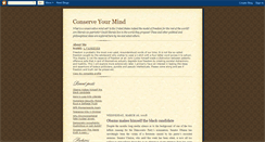 Desktop Screenshot of conserveyourmind.blogspot.com