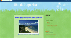 Desktop Screenshot of ilhadeitaparicabahia.blogspot.com