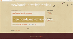 Desktop Screenshot of newhonda-newcivic-review.blogspot.com