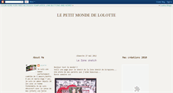 Desktop Screenshot of lepetitmondedelolotte.blogspot.com