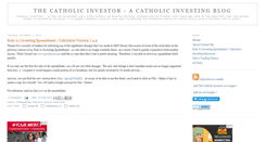 Desktop Screenshot of catholicinvestor.blogspot.com