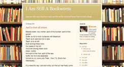 Desktop Screenshot of iamstillabookworm.blogspot.com
