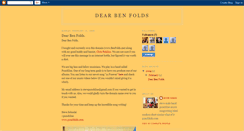 Desktop Screenshot of dearbenfolds.blogspot.com