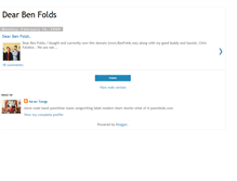 Tablet Screenshot of dearbenfolds.blogspot.com