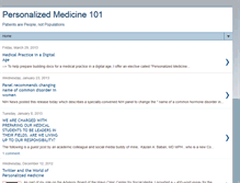 Tablet Screenshot of personalizedmedicine101.blogspot.com