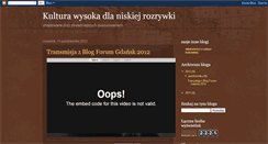 Desktop Screenshot of kulturalneciekawostkipannywalerci.blogspot.com