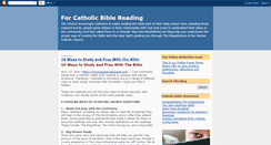 Desktop Screenshot of forcatholicbiblereading.blogspot.com