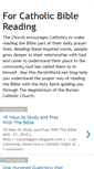 Mobile Screenshot of forcatholicbiblereading.blogspot.com