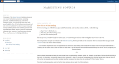 Desktop Screenshot of marketingsounds.blogspot.com