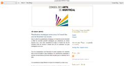 Desktop Screenshot of conseildesartsdemontreal.blogspot.com