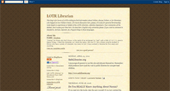 Desktop Screenshot of lotrlibrarian.blogspot.com