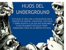 Tablet Screenshot of hijosdelunderground.blogspot.com