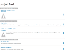 Tablet Screenshot of projectferal.blogspot.com