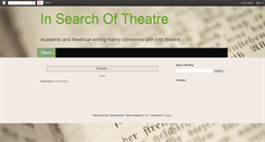 Desktop Screenshot of insearchoftheatre.blogspot.com